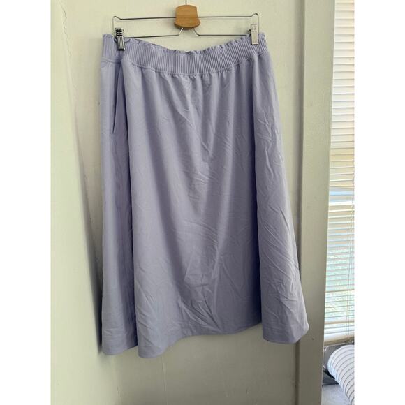 Lululemon Stretch Ruffle Waist Midi Skirt Lavender Frost | Size XL - Picture 4 of 7